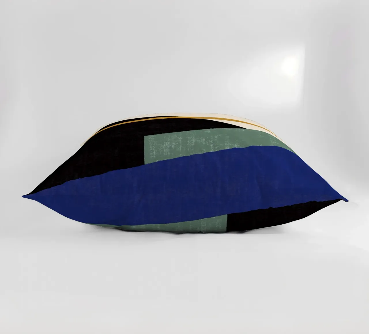 Compo Geometrico 1 Filetto Paesaggio - Blu Verde cuscino da MoonlightPrint