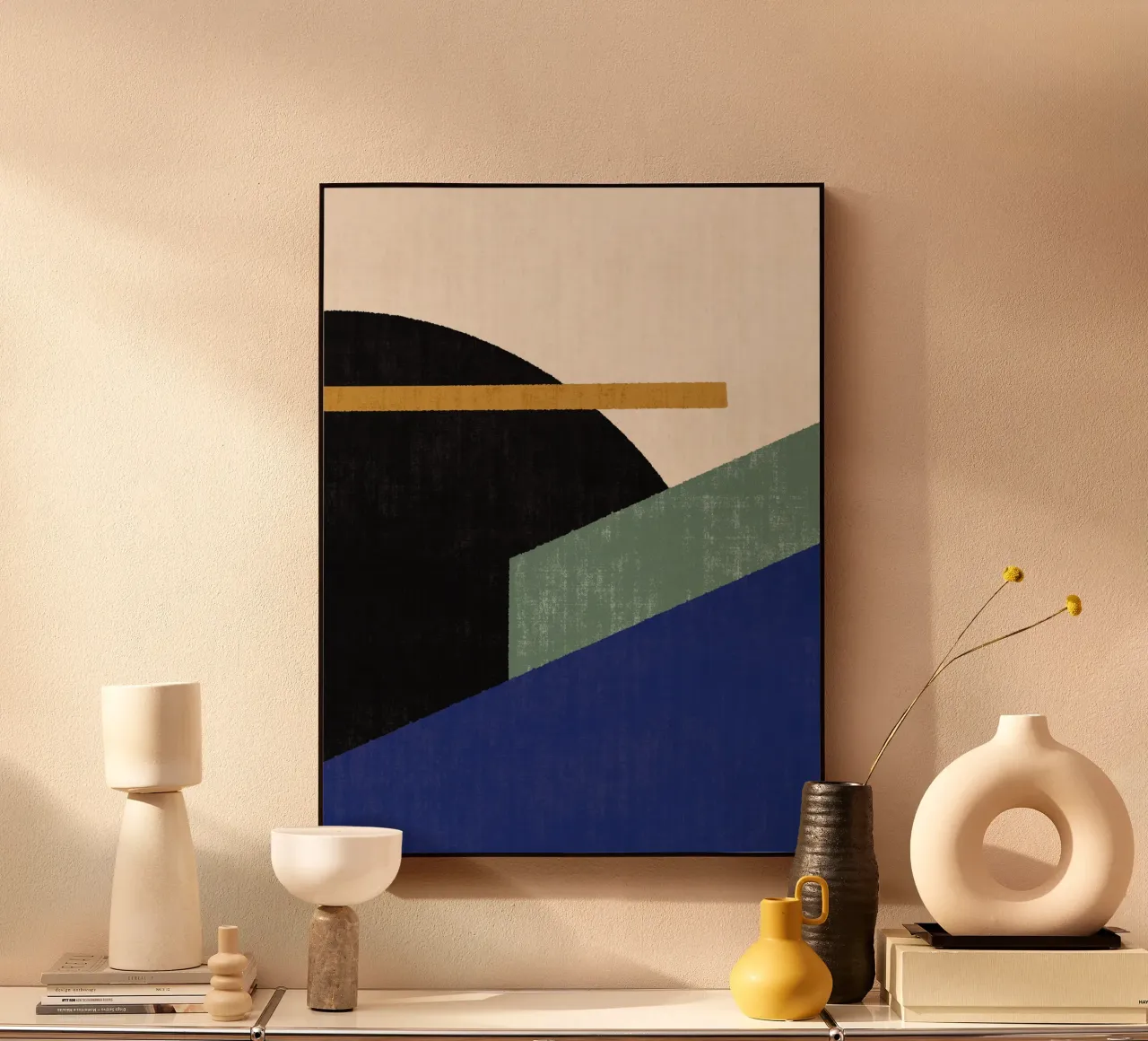 Compo Geometrico 1 Filetto Paesaggio - Blu Verde plexiglass da MoonlightPrint