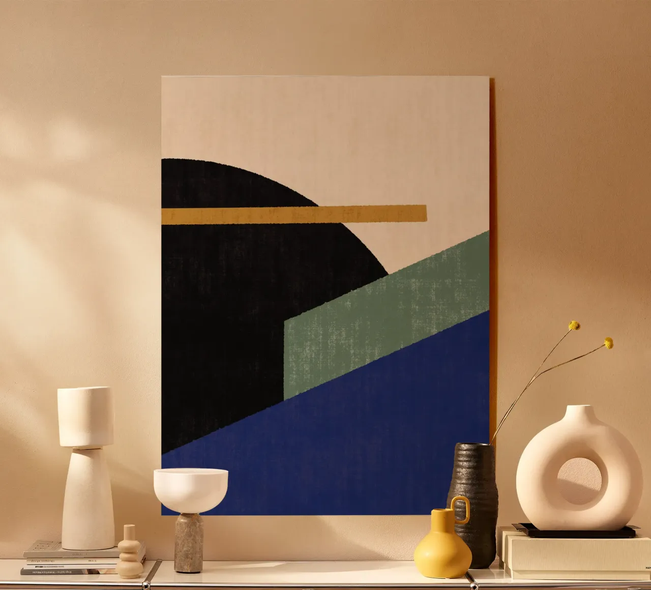 Compo Geometrico 1 Filetto Paesaggio - Blu Verde plexiglass da MoonlightPrint