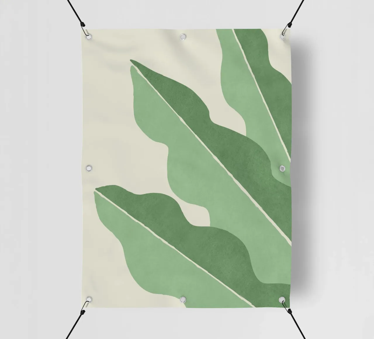 Feuille abstraite Color Block - Vert bâche pvc de MoonlightPrint