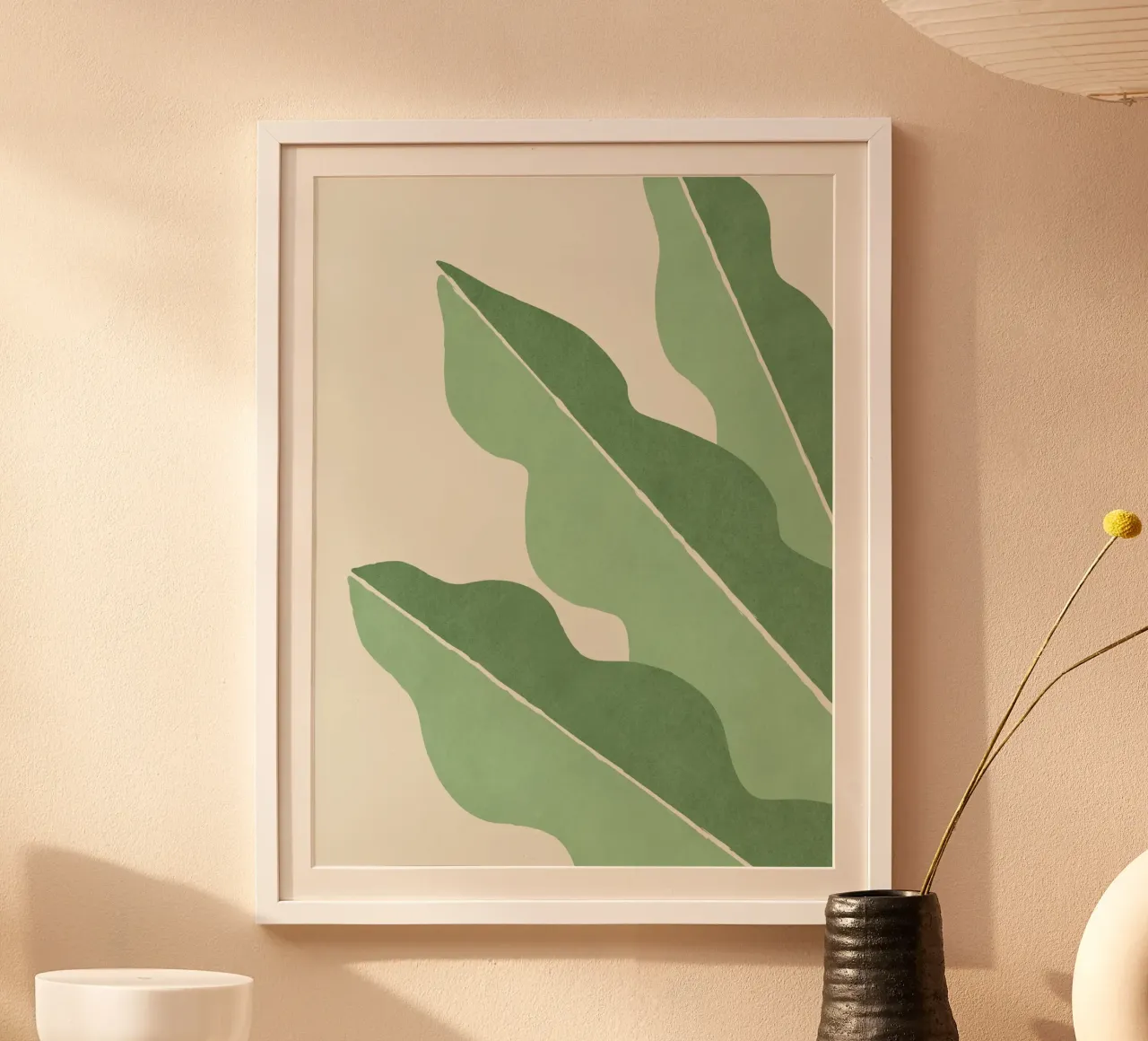 Color Block Abstract Leaf - Green poster by MoonlightPrint