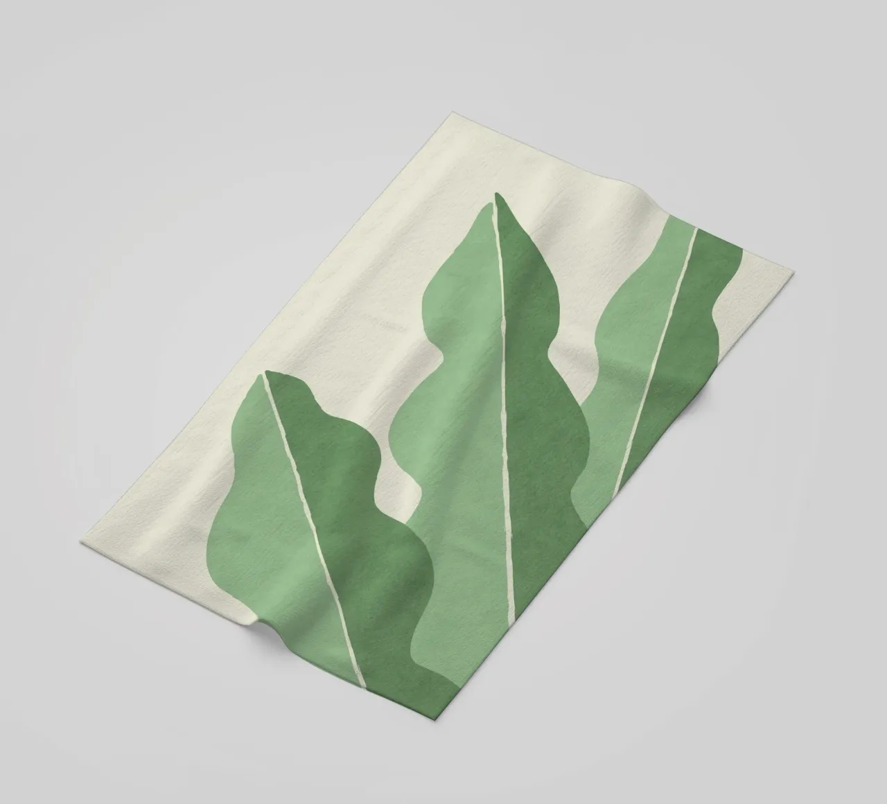 Feuille abstraite Color Block - Vert serviette de plage de MoonlightPrint