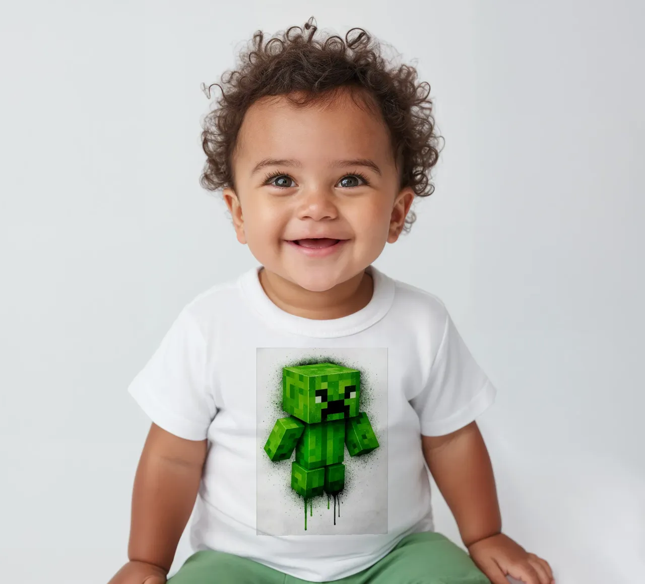 creeper Minecraft maglietta neonato da FreeArtStudio