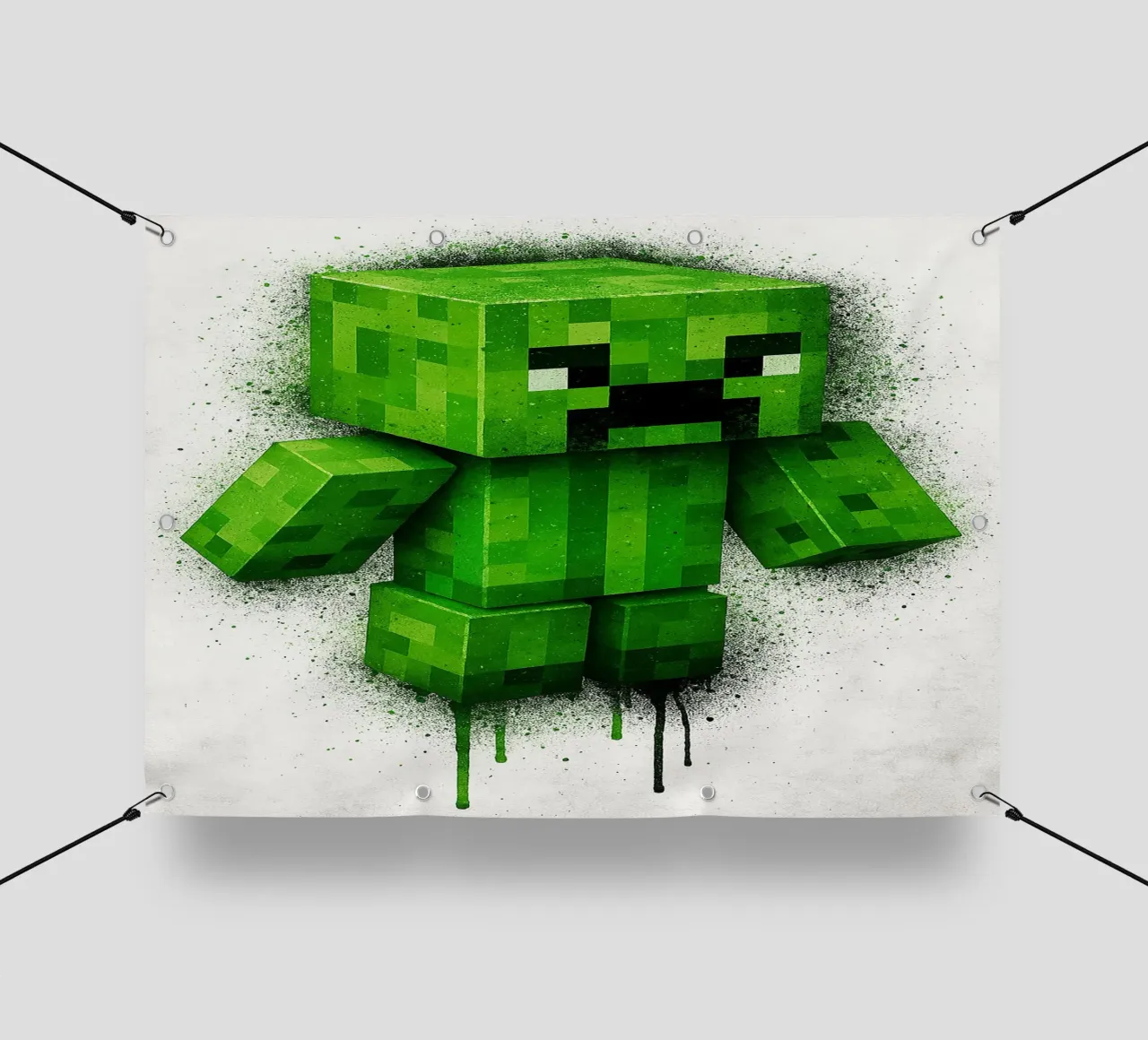 creeper Minecraft telo in pvc da FreeArtStudio