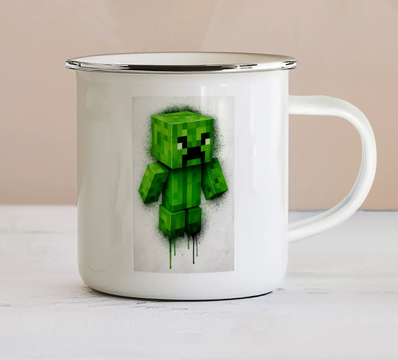 creeper Minecraft tazza in smalto da FreeArtStudio