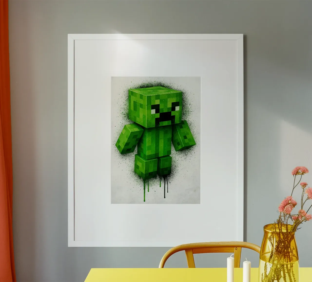 creeper Minecraft carta hahnemühle da FreeArtStudio