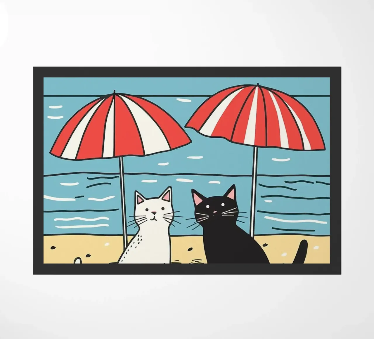 spiaggia dei gatti zerbino da Luke Yaeger