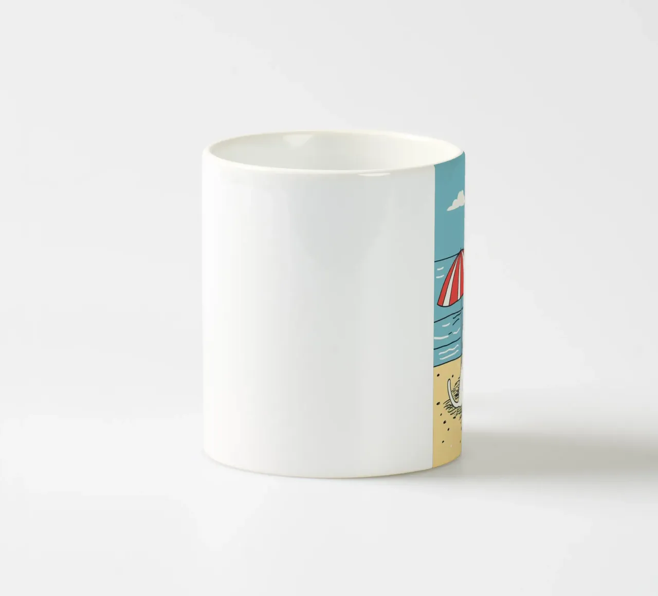 spiaggia dei gatti tazza in ceramica da Luke Yaeger