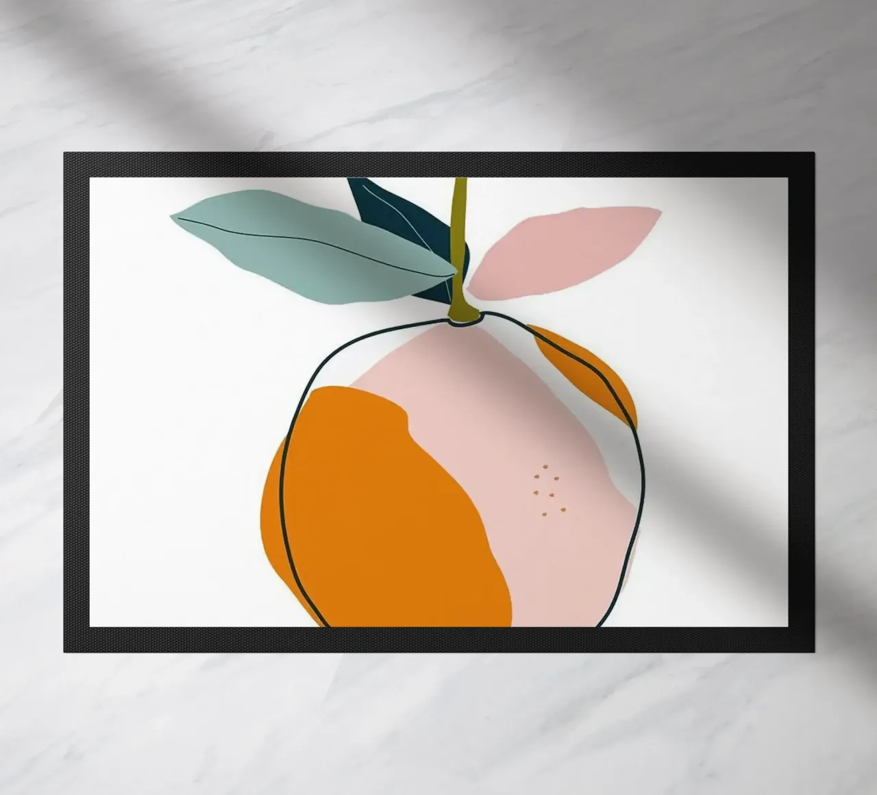 orange doormat by Luke Yaeger