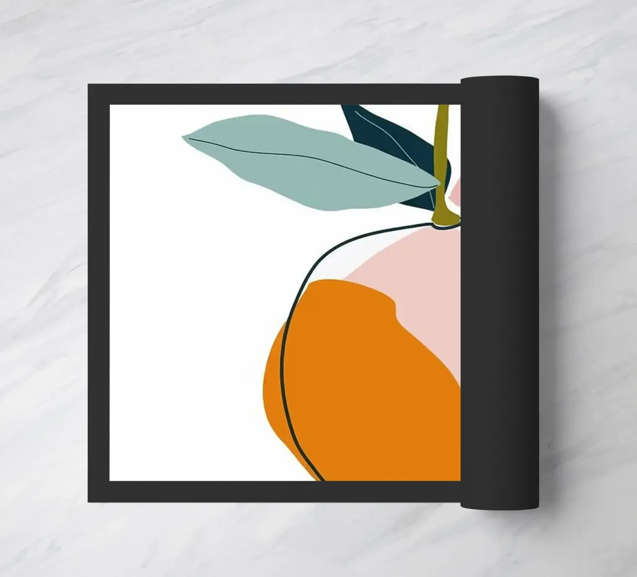 orange doormat by Luke Yaeger