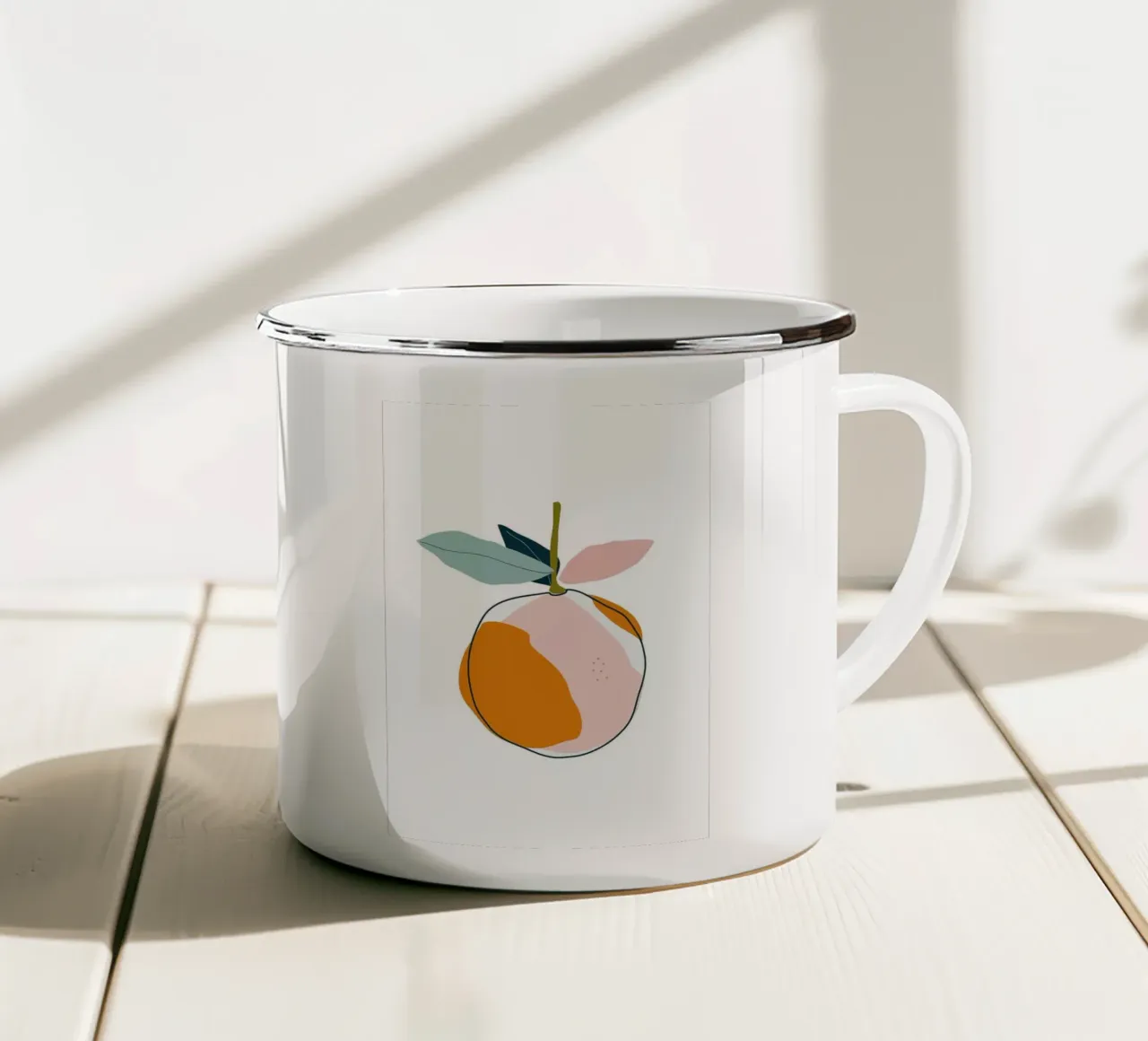 arancione tazza in smalto da Luke Yaeger