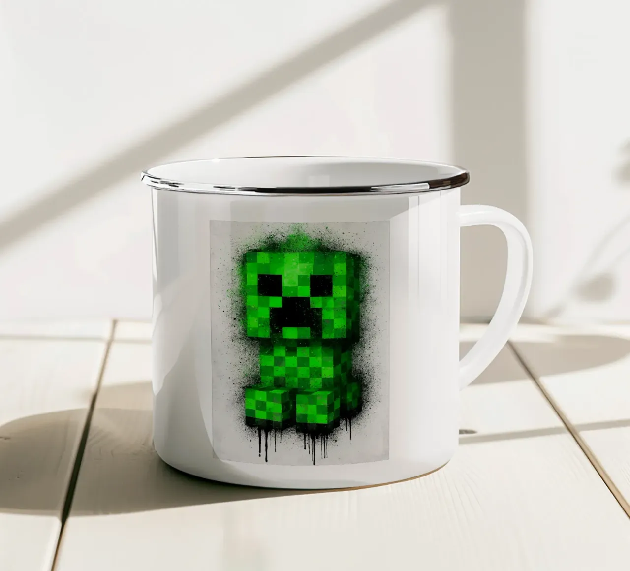 creeper MineCraft tazza in smalto da FreeArtStudio