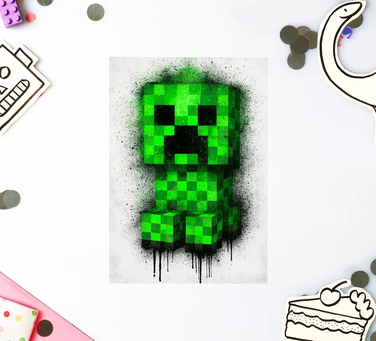 creeper MineCraft pegatina de FreeArtStudio