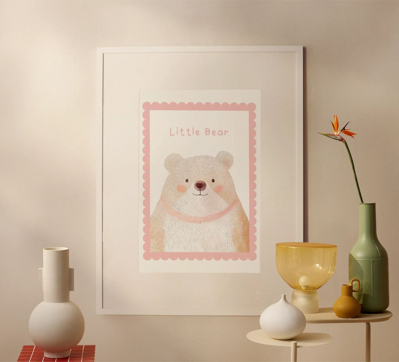 Niedlicher Bär Kinderzimmer Druck Poster von Little Lola