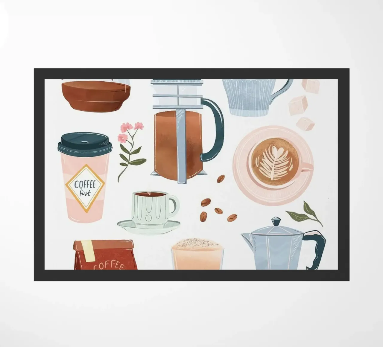 juego de café felpudo de Luke Yaeger