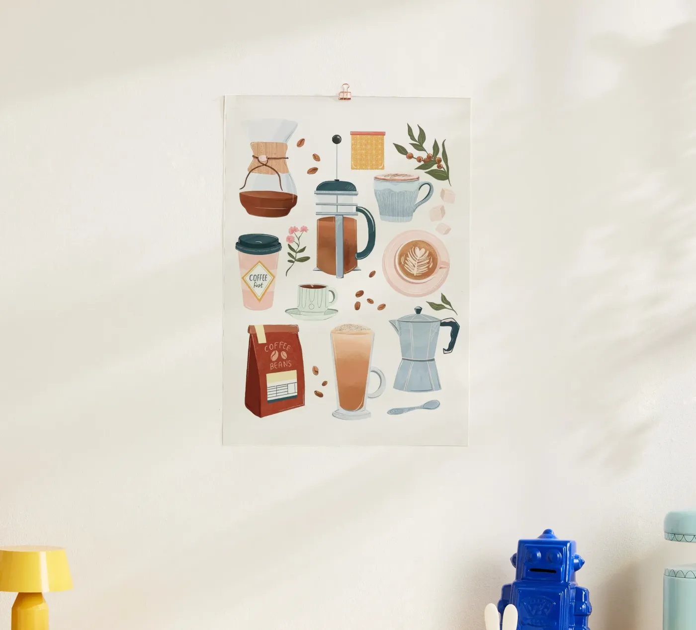 coffee set poster da Luke Yaeger