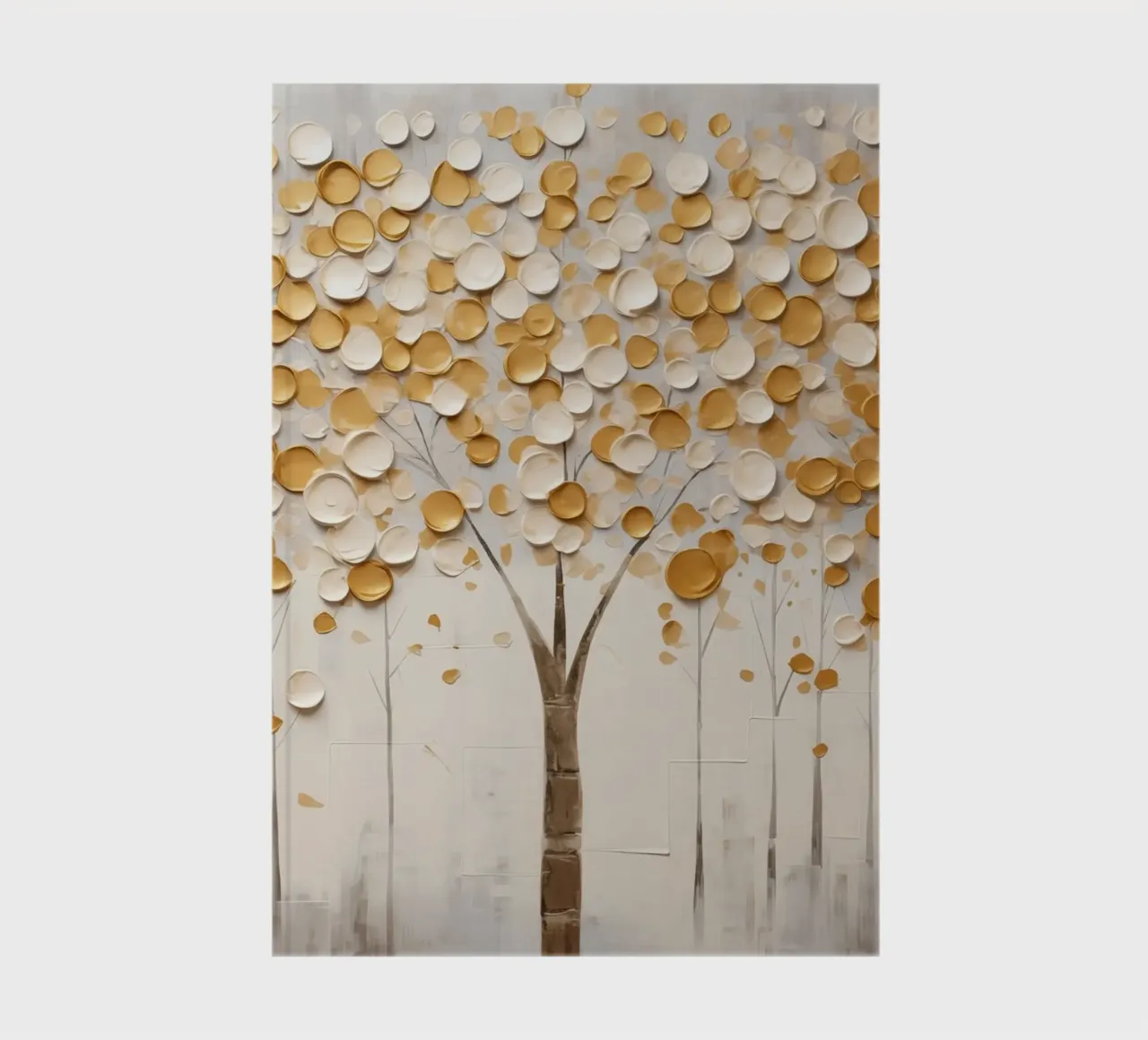 Abstract trees with golden tones notebook by Imagine