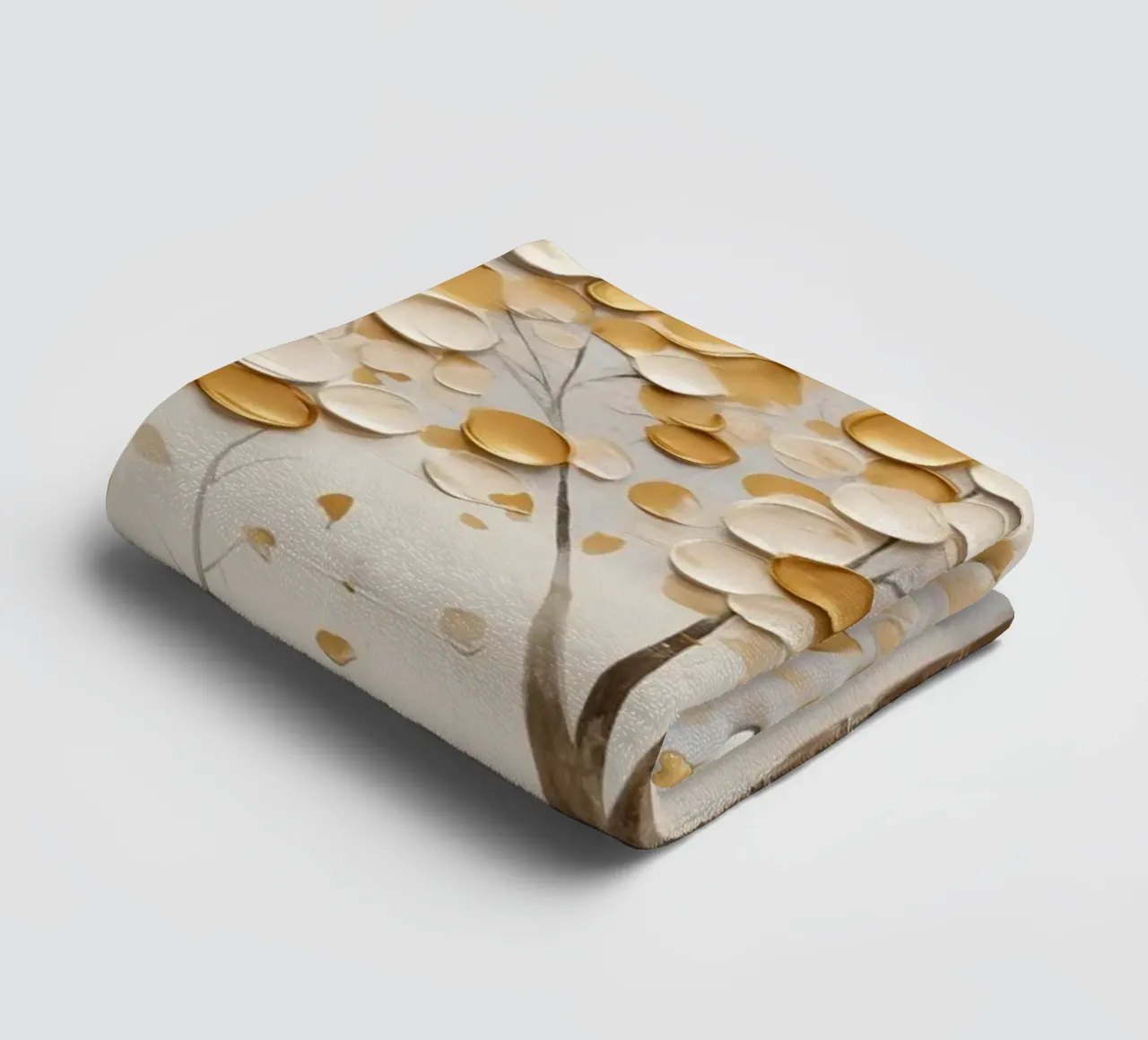 Abstract trees with golden tones towel by Imagine