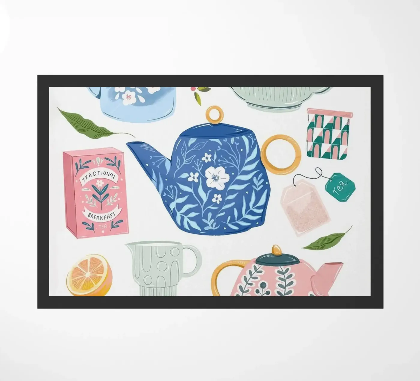 tea pot doormat by Luke Yaeger