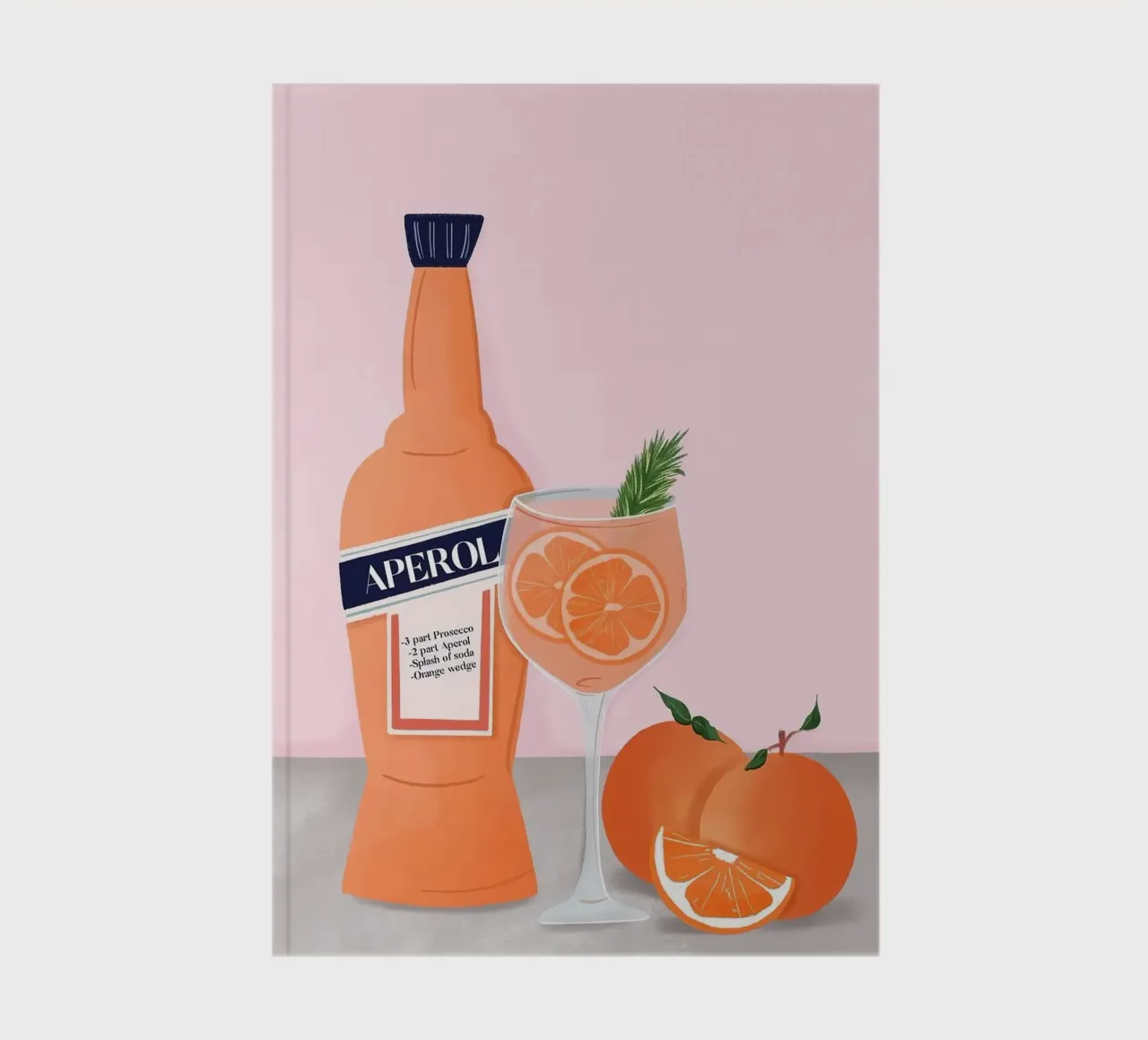 aperol bottle notebook by Luke Yaeger