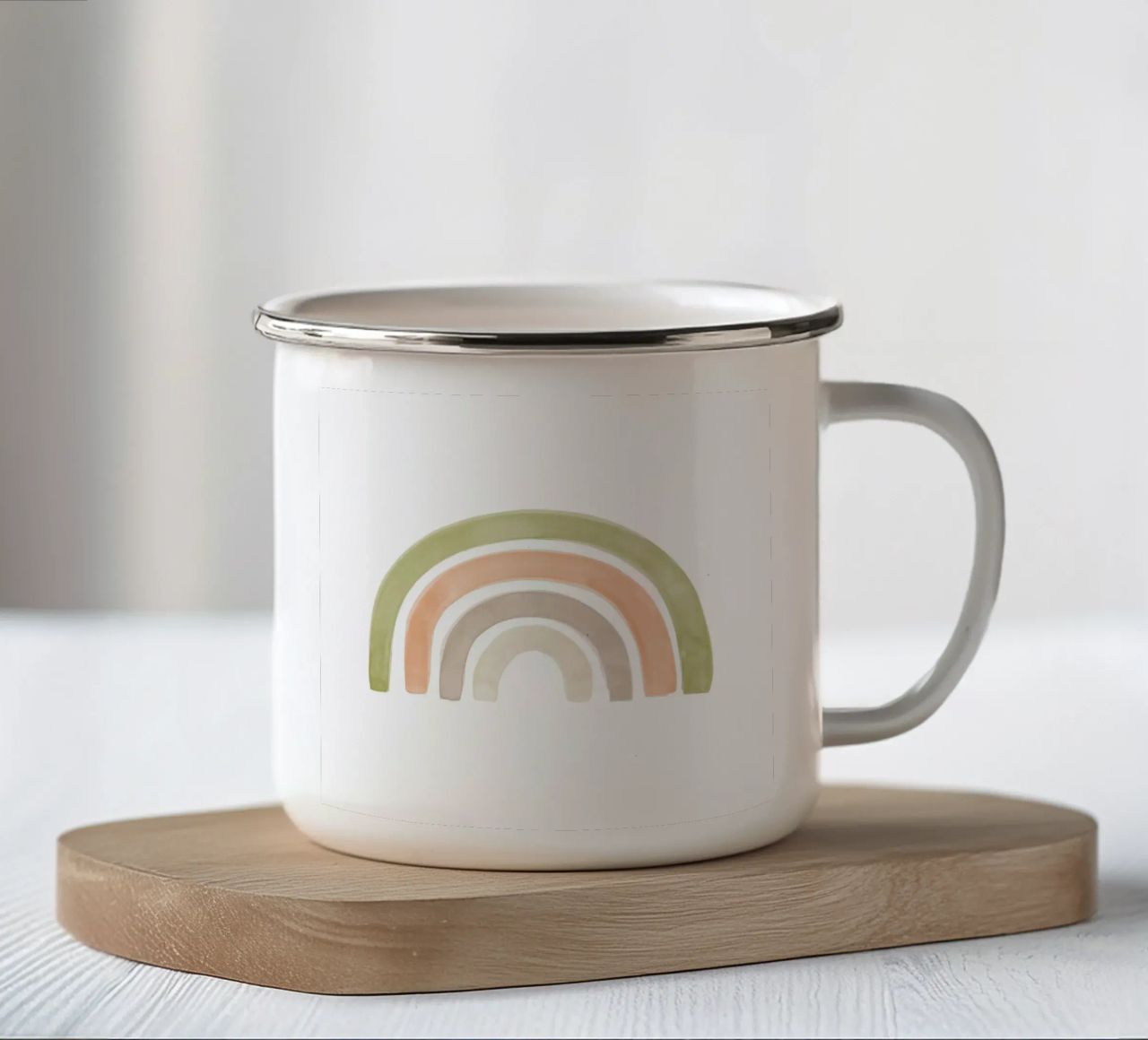 Toni della terra arcobaleno tazza in smalto da NouveauPrints