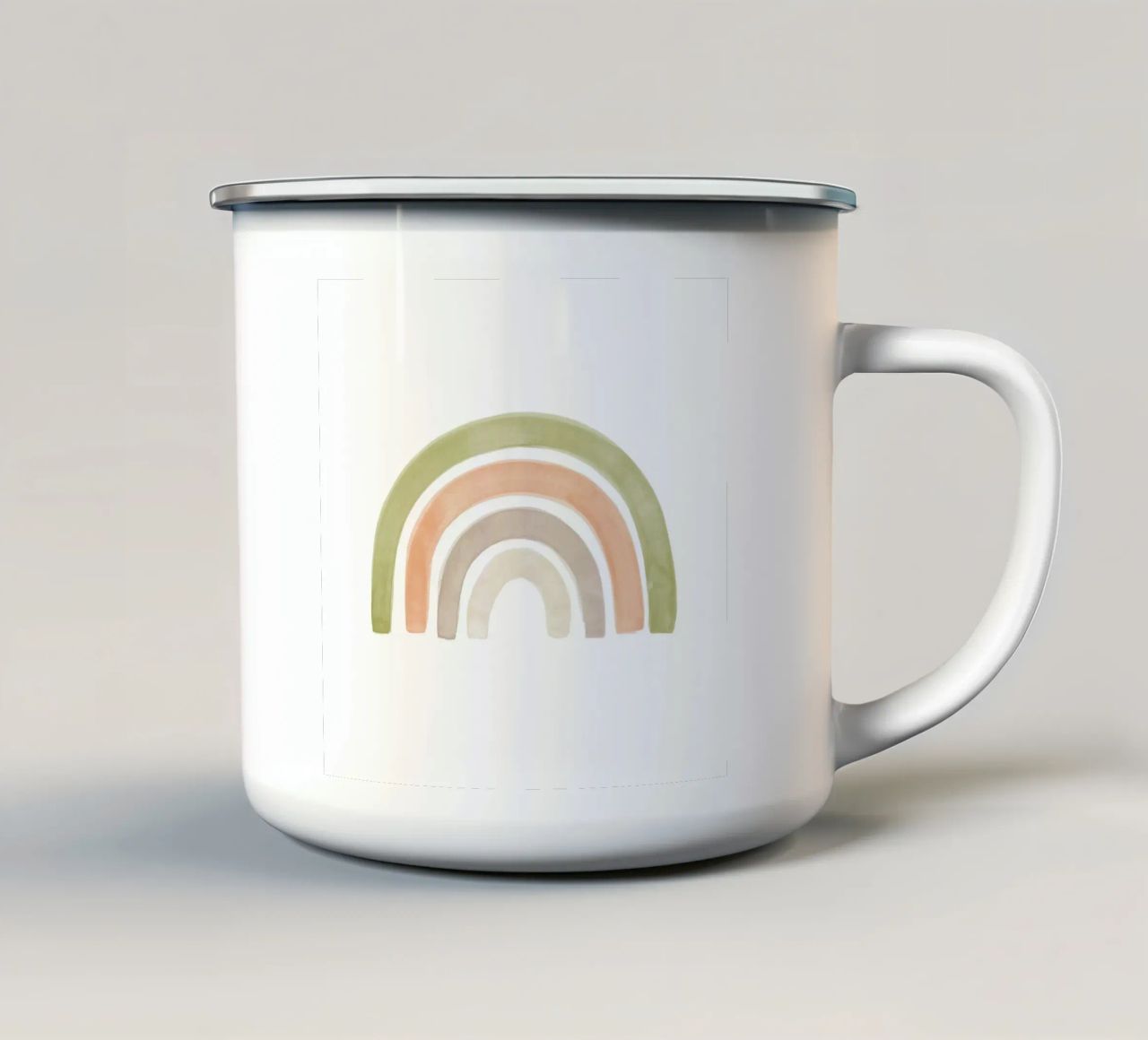 Toni della terra arcobaleno tazza in smalto da NouveauPrints