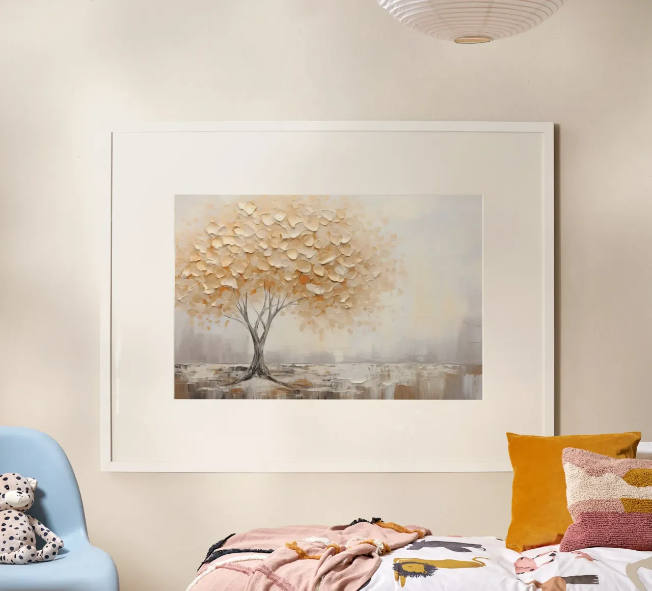 Albero con oro carta hahnemühle da Imagine