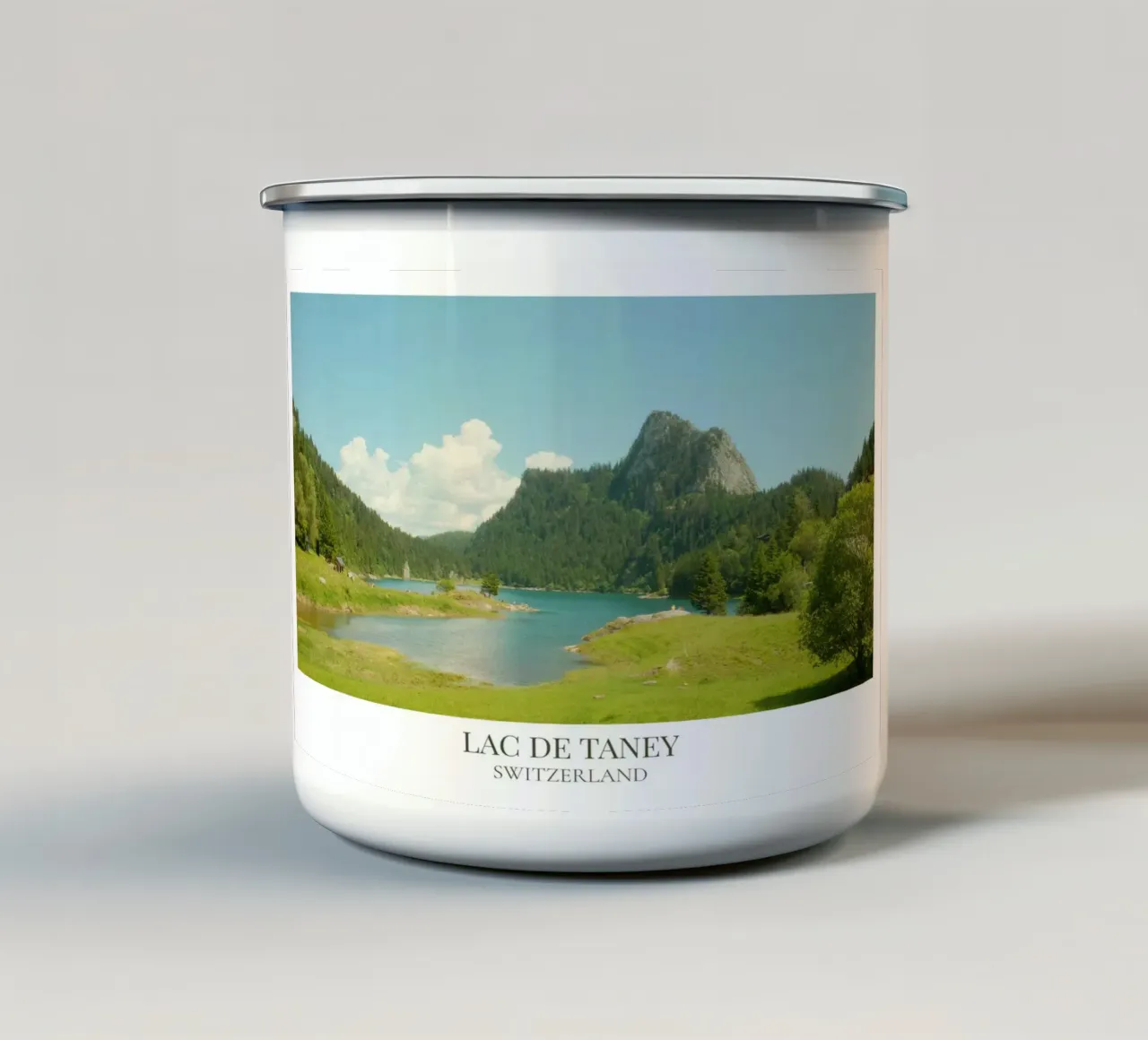 Lac de Taney: Switzerland tazza in smalto da FujiFrames