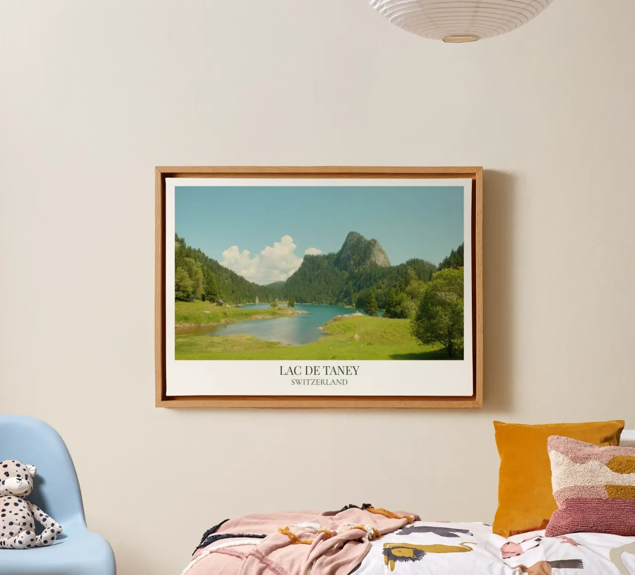Lac de Taney: Switzerland canvas met Baklijst van FujiFrames