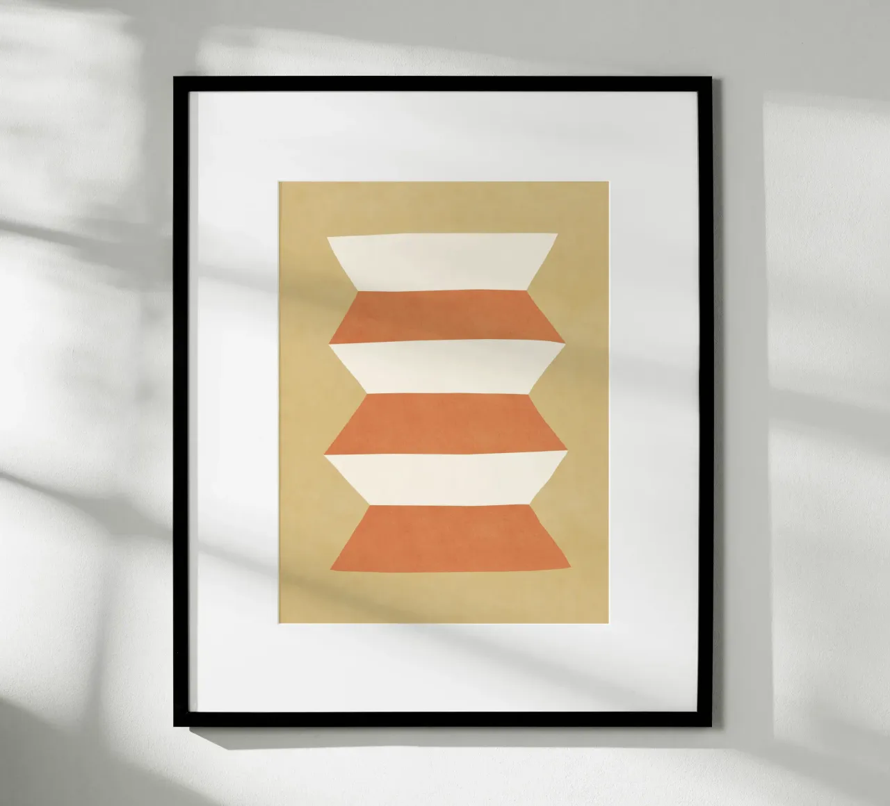 Vaso geometrico - Arancione oro poster da MoonlightPrint
