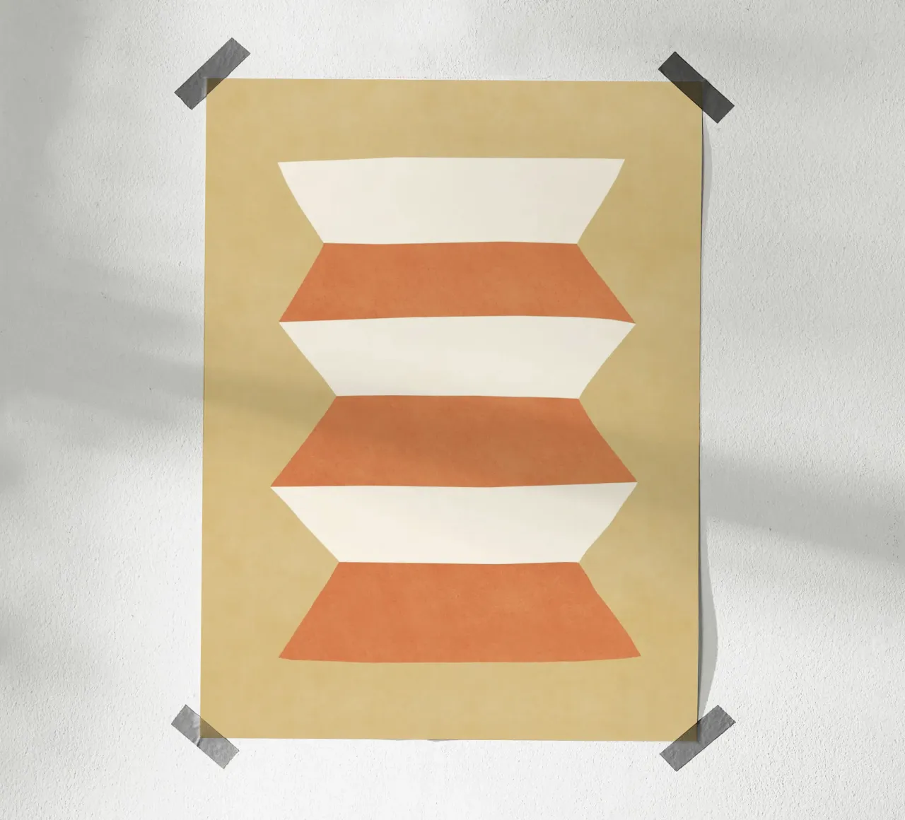Vaso geometrico - Arancione oro poster da MoonlightPrint