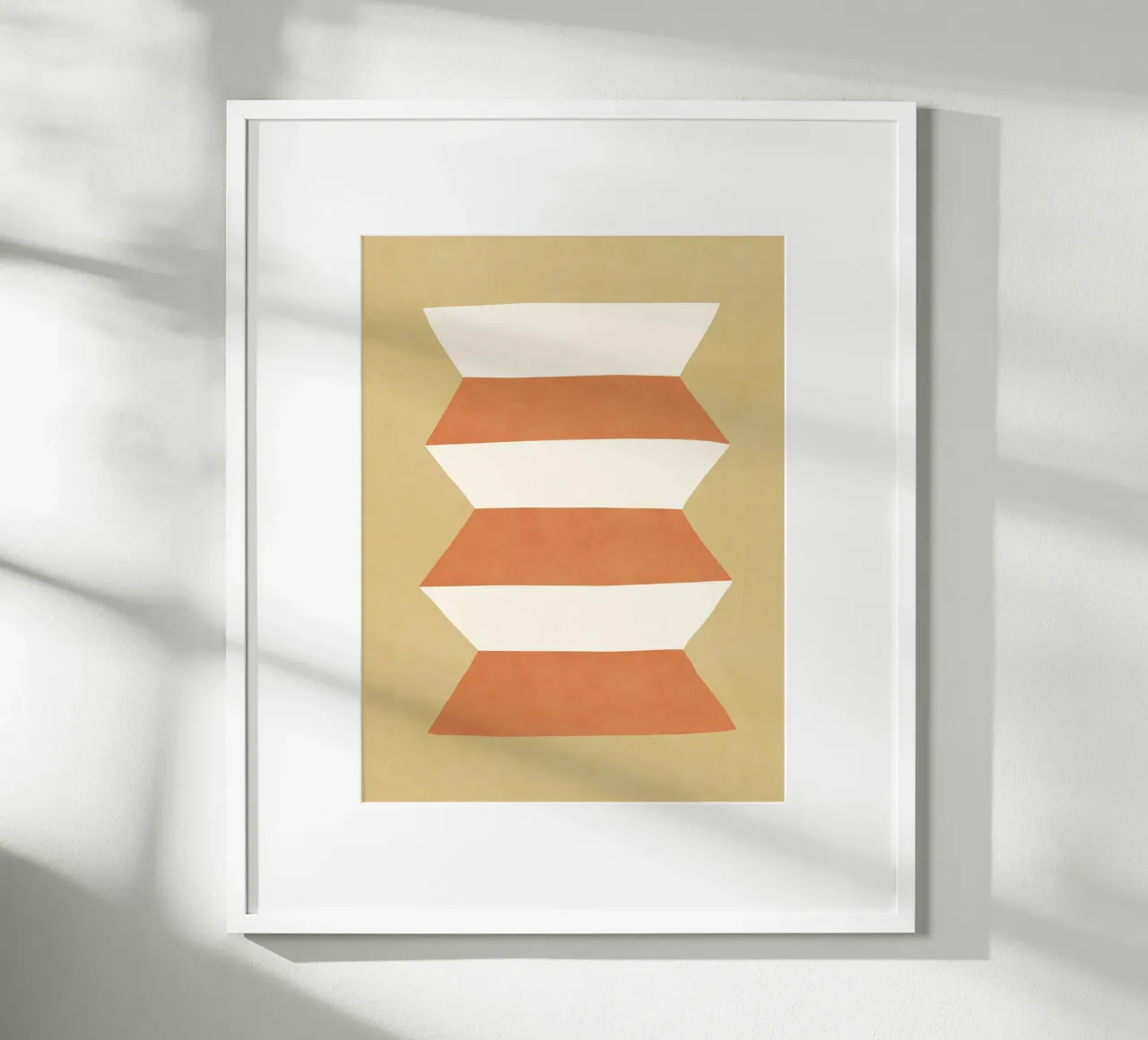 Vaso geometrico - Arancione oro poster da MoonlightPrint