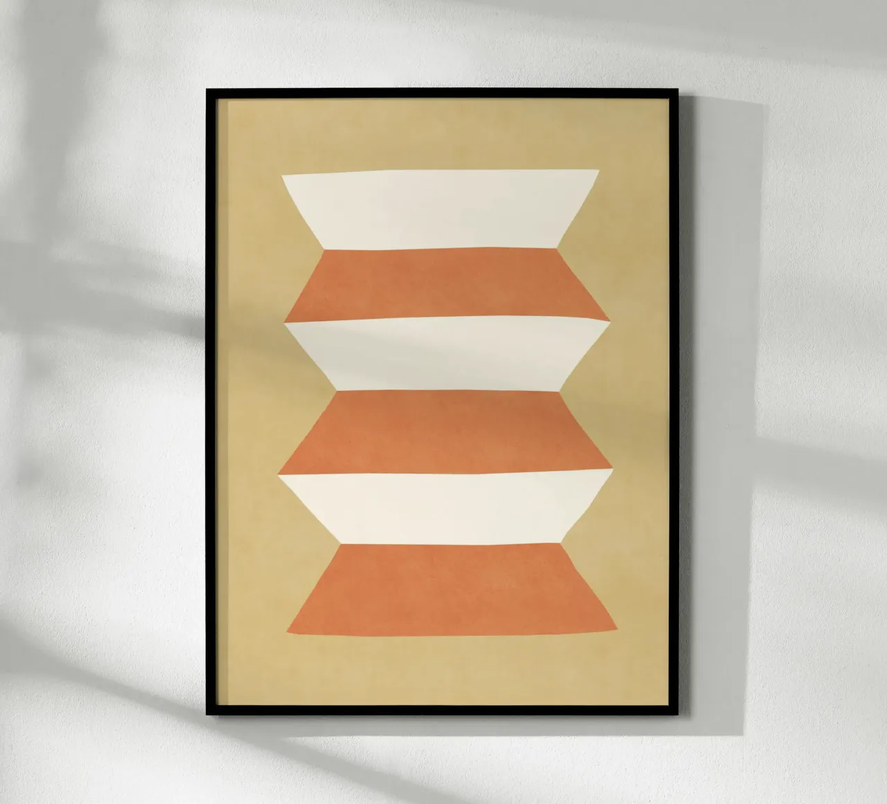 Vaso geometrico - Arancione oro poster da MoonlightPrint