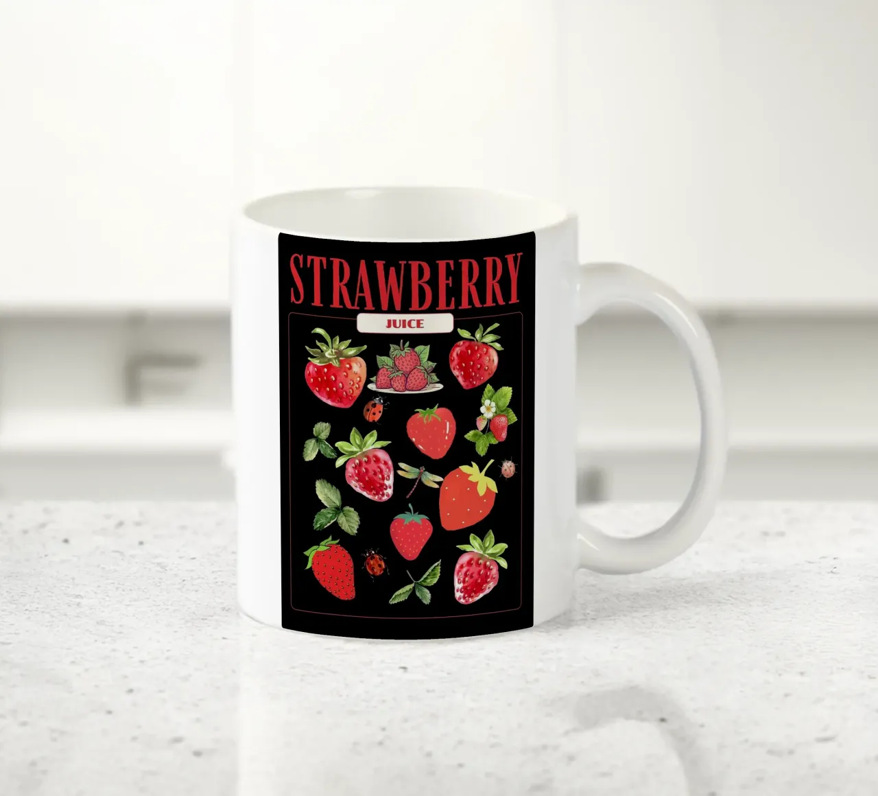 fragole tazza in ceramica da Luke Yaeger