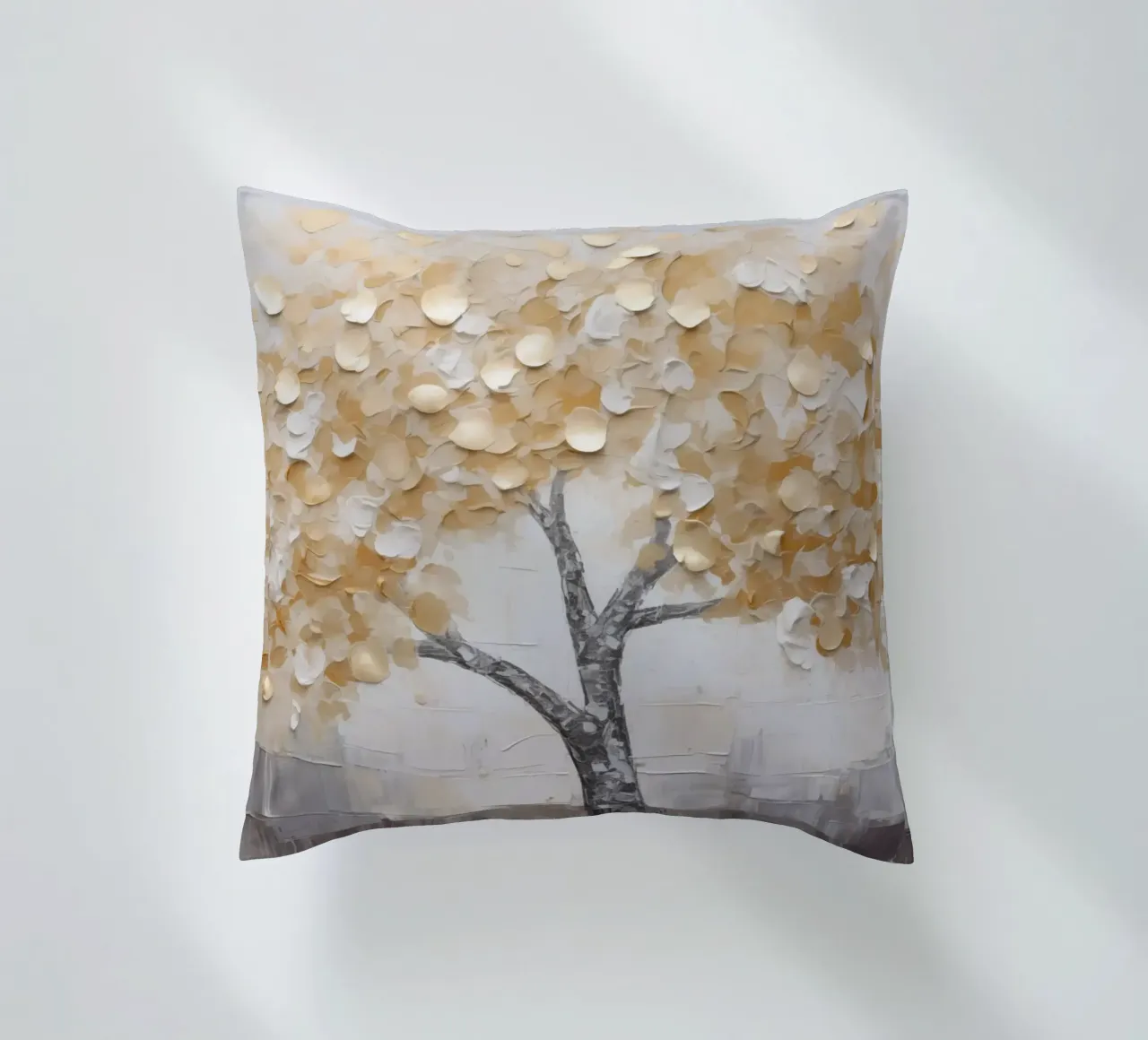 Albero con foglie d'oro cuscino da Imagine