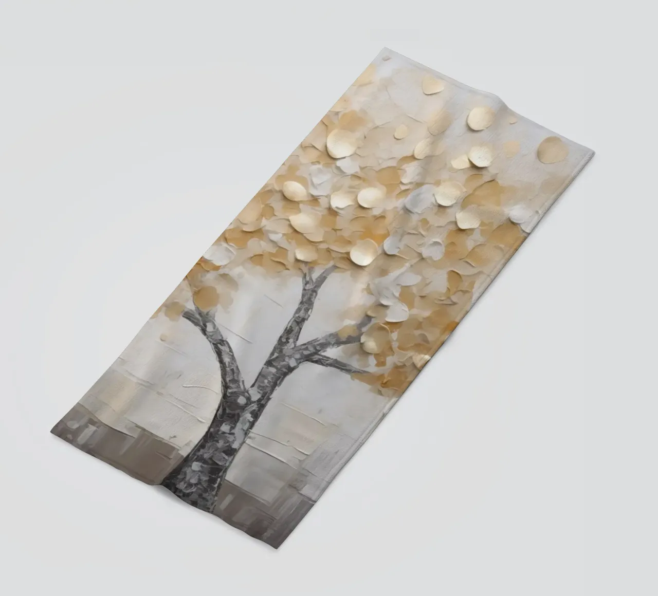Albero con foglie d'oro telo mare da Imagine