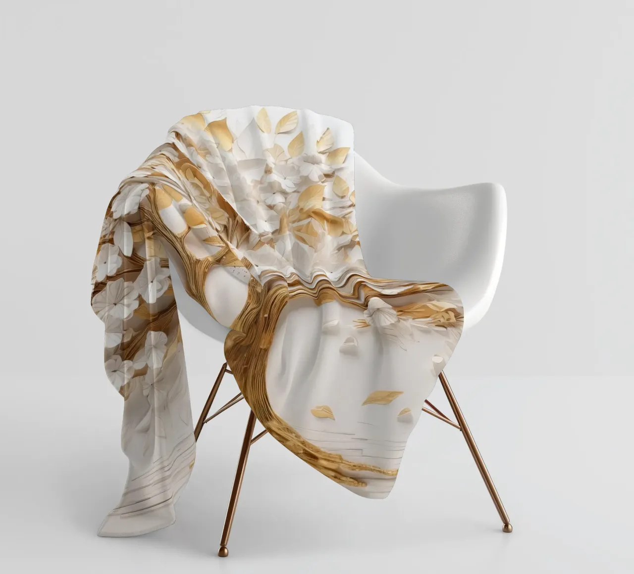Albero con accenti dorati coperta in pile da Imagine
