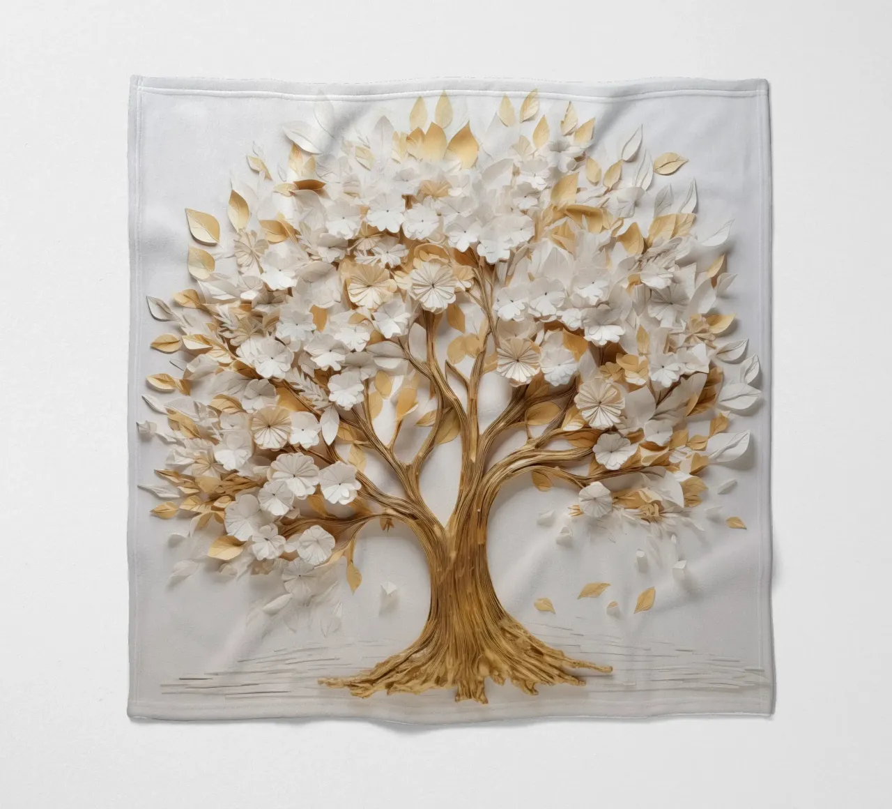 Albero con accenti dorati coperta in pile da Imagine