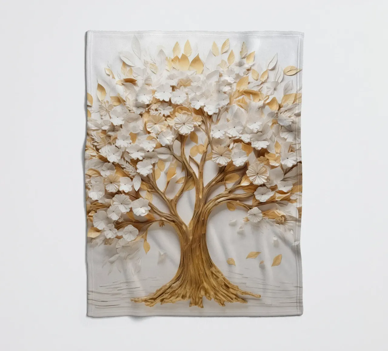 Albero con accenti dorati coperta in pile da Imagine