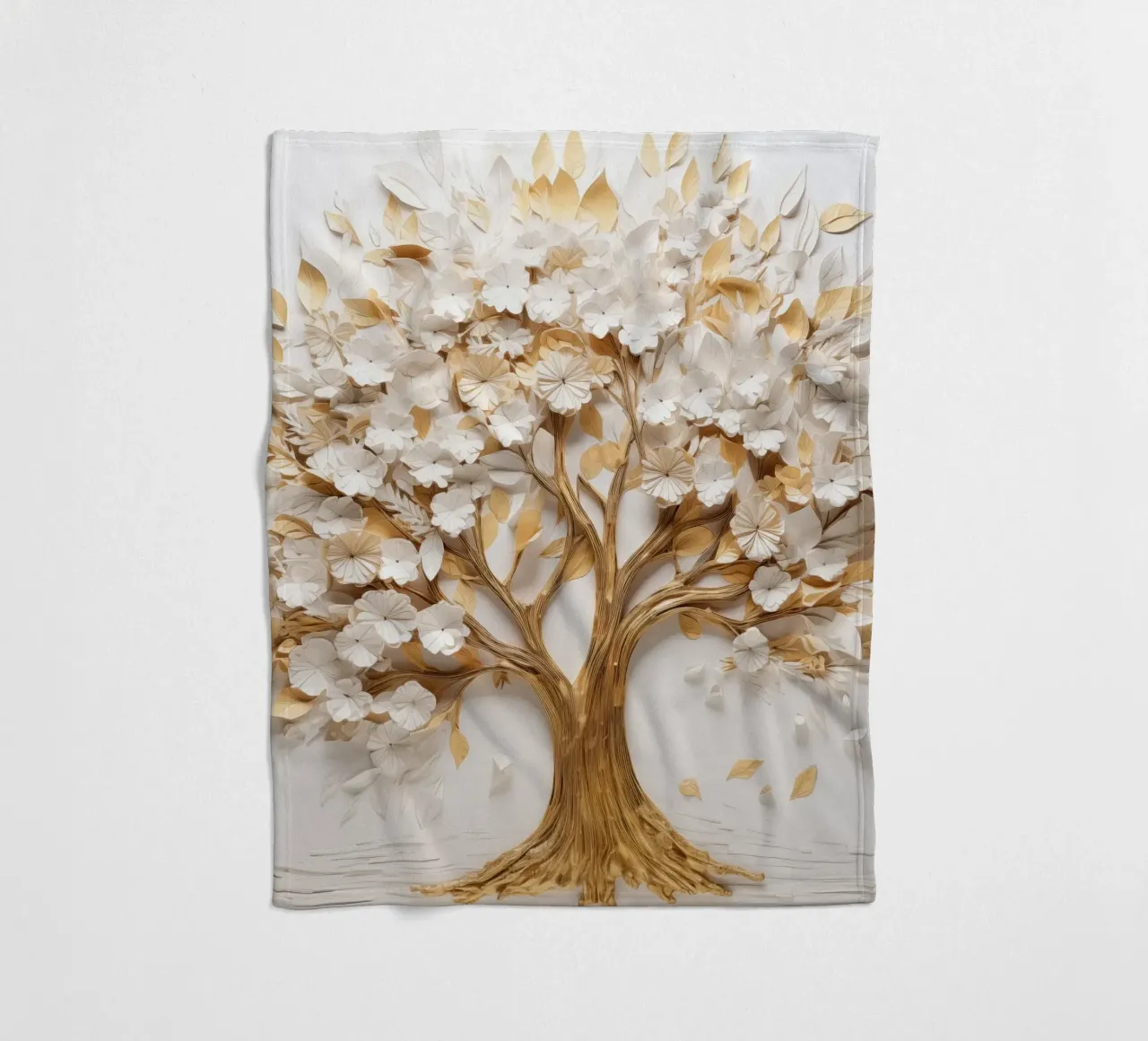 Albero con accenti dorati coperta in pile da Imagine