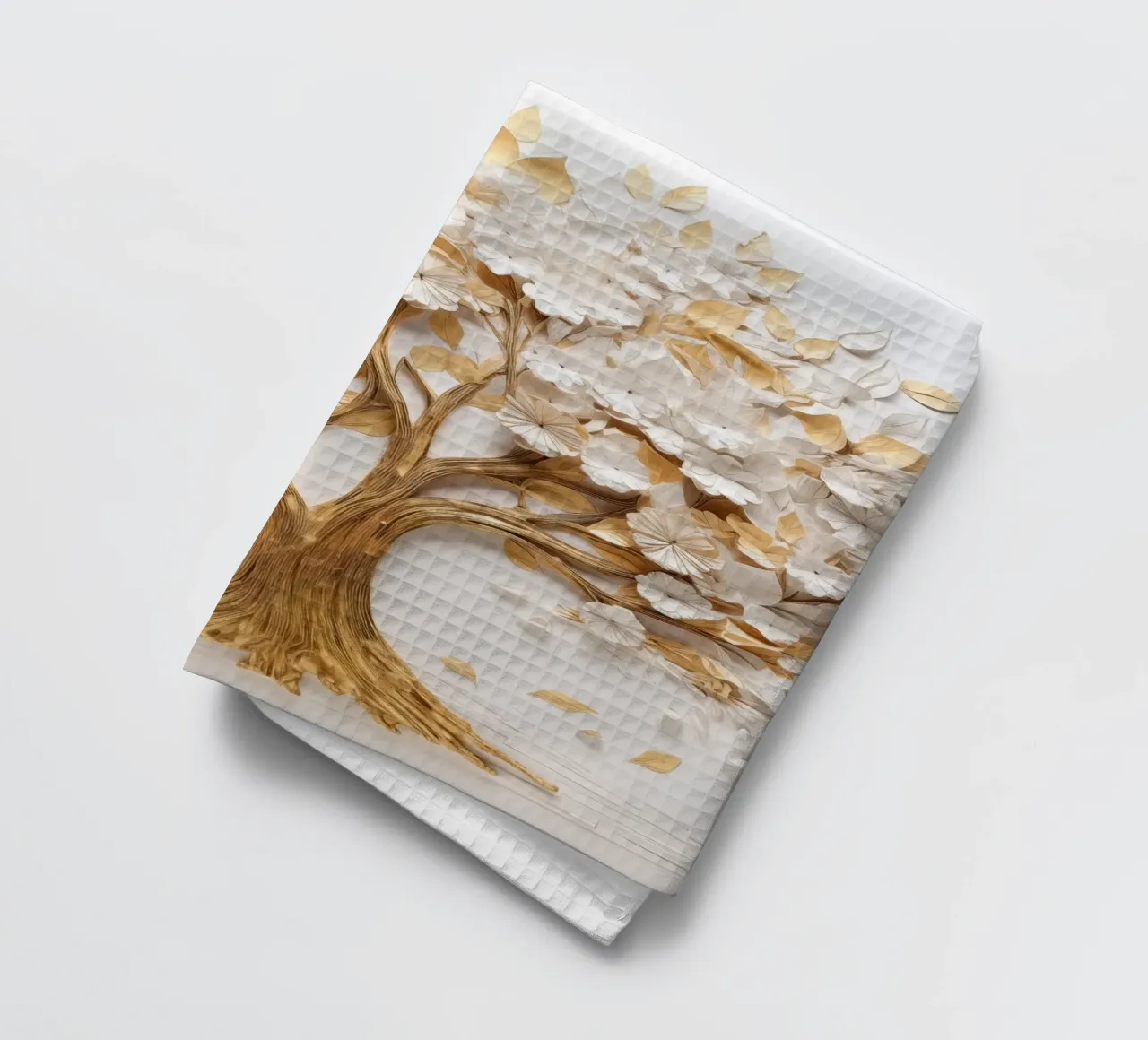 Albero con accenti dorati canovaccio da cucina da Imagine