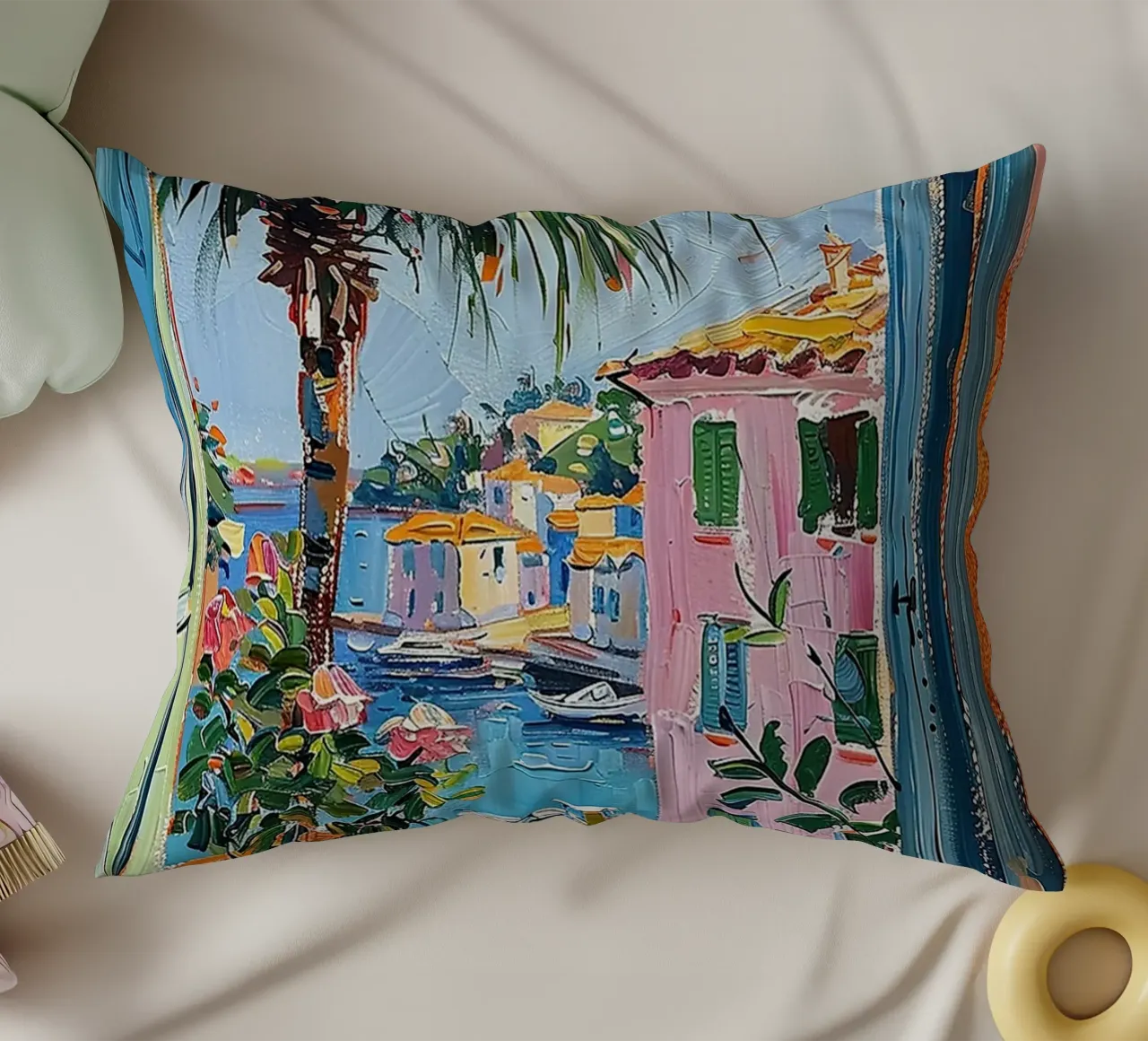 Matisse Style Mediterranean Open Window Past decorative cushion by MinaHome