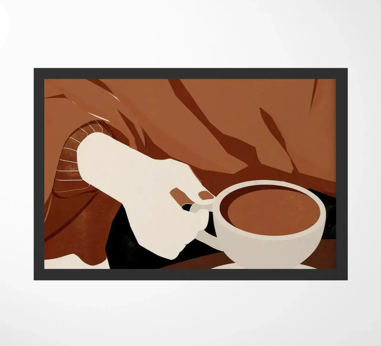 Kaffeetasse Untertasse Hand Pullover Fußmatte von Luke Yaeger