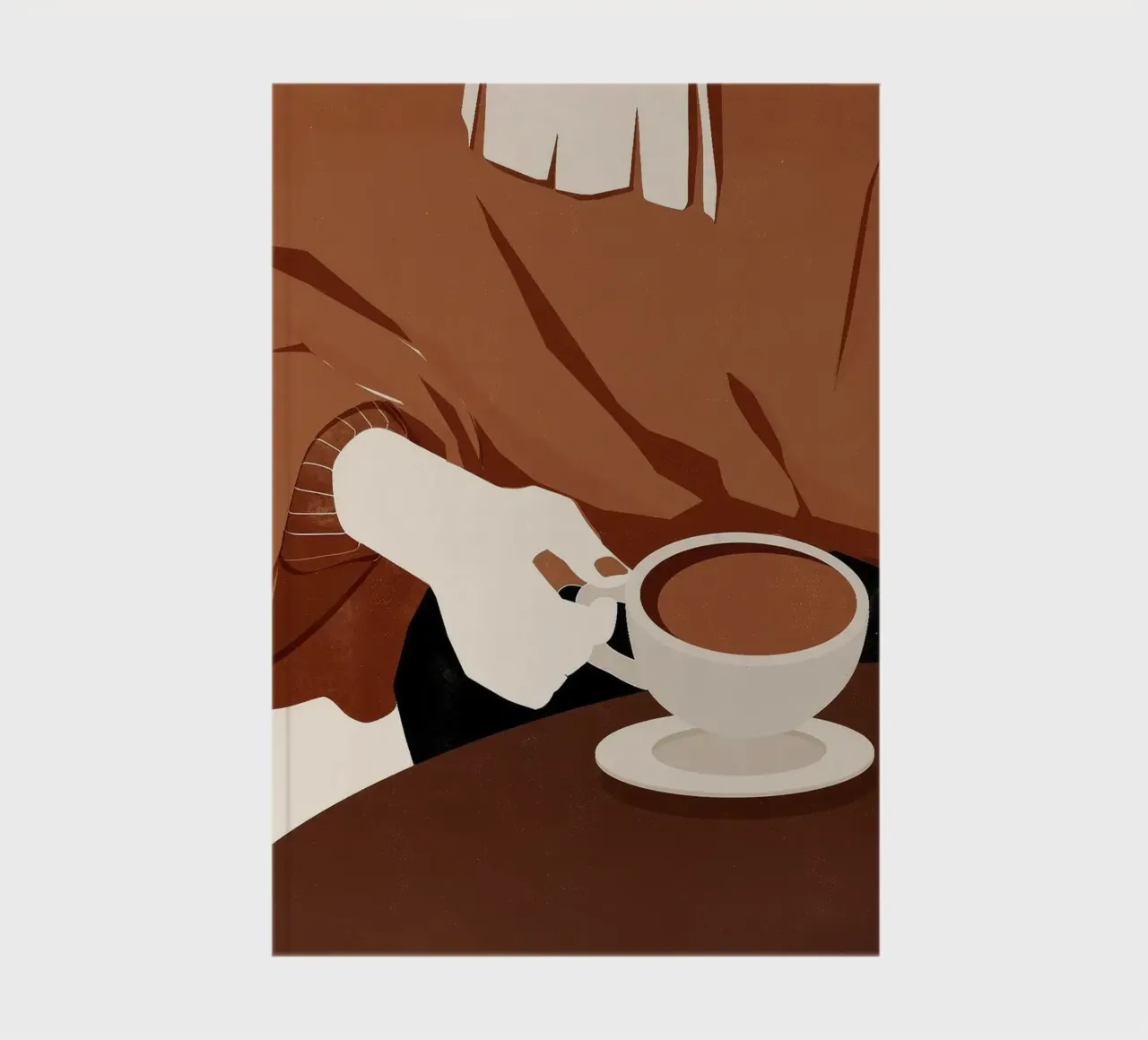 tazza da caffè piattino maglione a mano diario da Luke Yaeger
