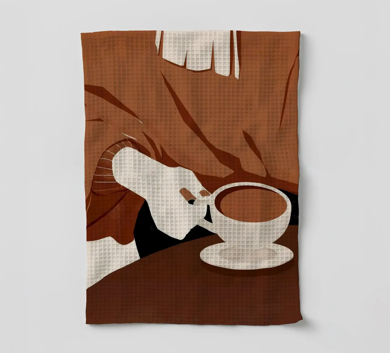 tazza da caffè piattino maglione a mano canovaccio da cucina da Luke Yaeger