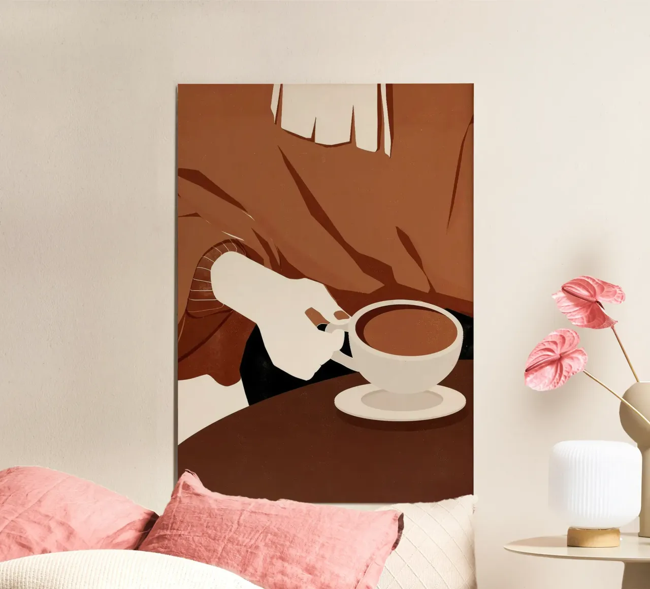 coffee cup saucer hand sweater hahnemühle by Luke Yaeger