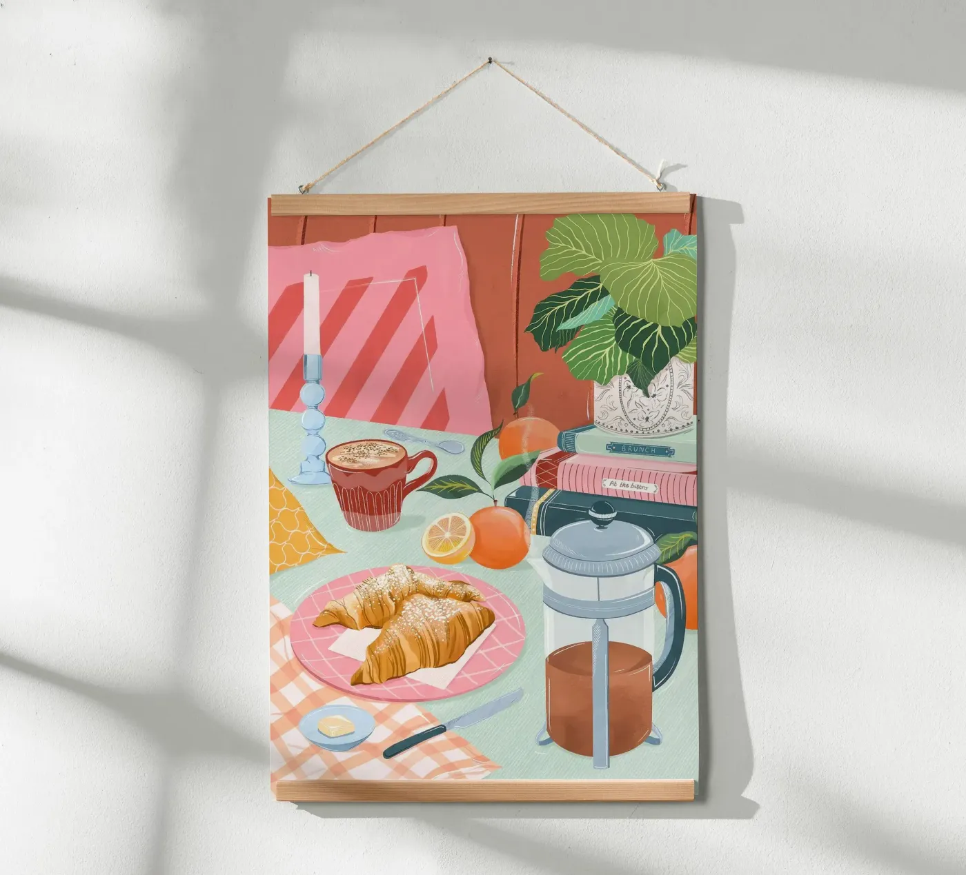 croissant and coffee Poster von Luke Yaeger