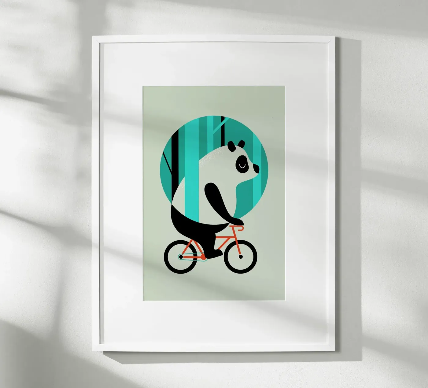 Panda Ride poster van Doozal