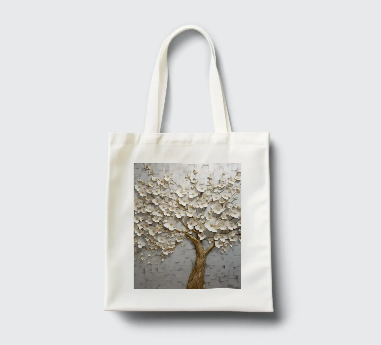 Albero d'oro con fiori borsa in juta da Imagine