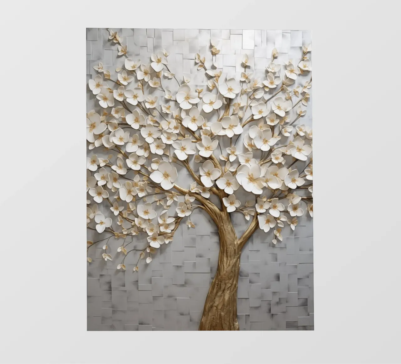 Albero d'oro con fiori telo in pvc da Imagine